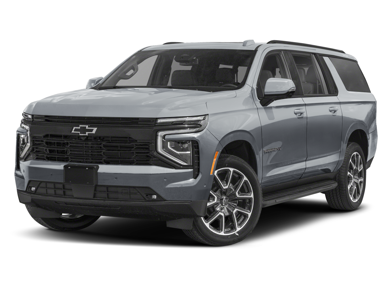 2026 Chevrolet Suburban RST in Cypress Gray — front three-quarter view