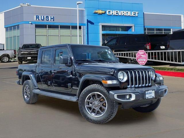 2022 Jeep Gladiator Overland in Black — front three-quarter view
