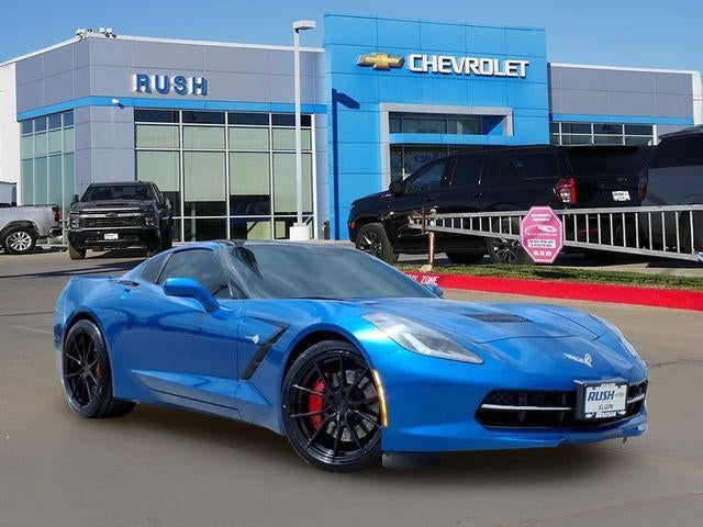 2016 Chevrolet Corvette Stingray Z51 2LT in Laguna Blue Metallic Tintcoat — front three-quarter view