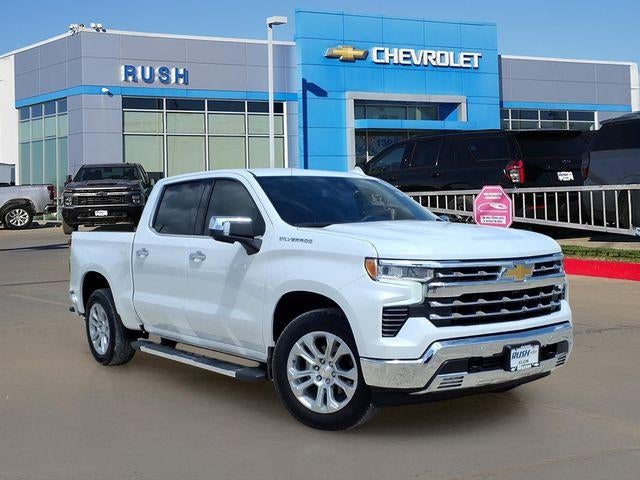 2025 Chevrolet Silverado 1500 LTZ in Summit White — front three-quarter view