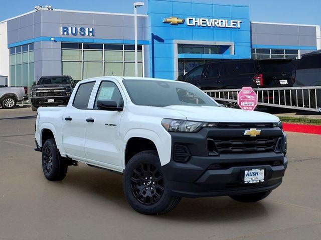 2026 Chevrolet Colorado WT in Summit White — front three-quarter view