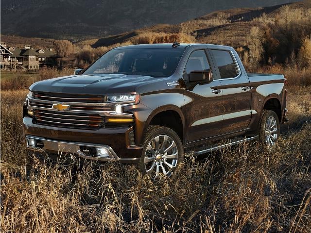 2019 Chevrolet Silverado 1500 Custom in Satin Steel Metallic — front three-quarter view