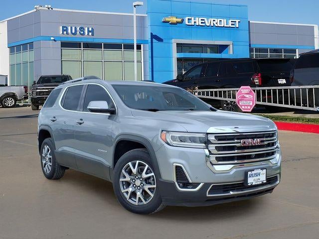 2023 GMC Acadia SLT in Sterling Metallic — front three-quarter view