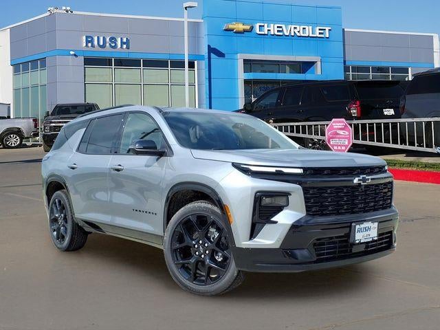 2026 Chevrolet Traverse RS in Sterling Gray Metallic — front three-quarter view