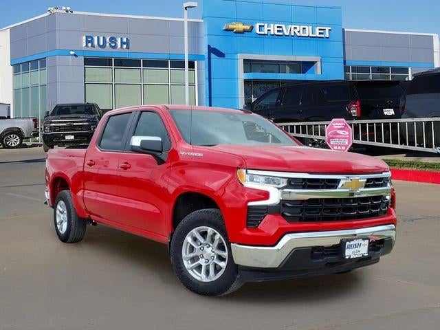 2023 Chevrolet Silverado 1500 LT (2FL) in Red Hot — front three-quarter view