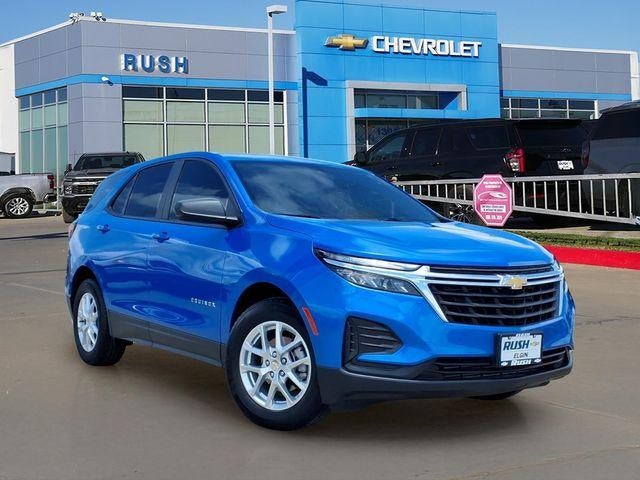 2024 Chevrolet Equinox LS in Riptide Blue Metallic — front three-quarter view