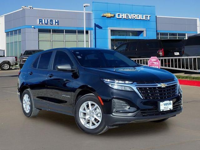 2024 Chevrolet Equinox LS in Mosaic Black Metallic — front three-quarter view