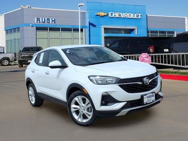 2023 Buick Encore GX Preferred in Summit White — front three-quarter view
