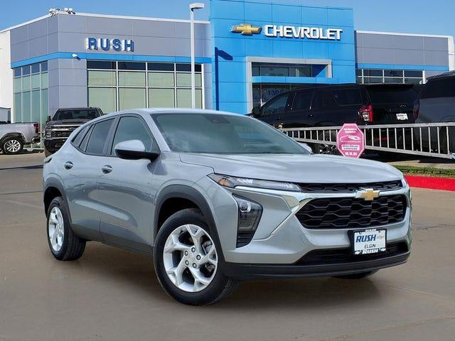 2025 Chevrolet Trax LS in Sterling Gray Metallic — front three-quarter view