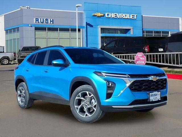2026 Chevrolet Trax LT in Marina Blue Metallic — front three-quarter view