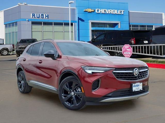 2023 Buick Envision Preferred in Cinnabar Metallic — front three-quarter view
